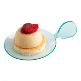 Plastic Tasting Plate PS Round Shape with Handle 6,2cm 