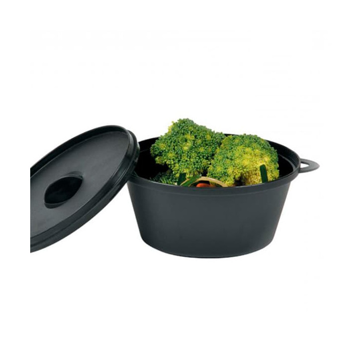 Serving Pot with Lid PP Black 15,6x10,1cm 