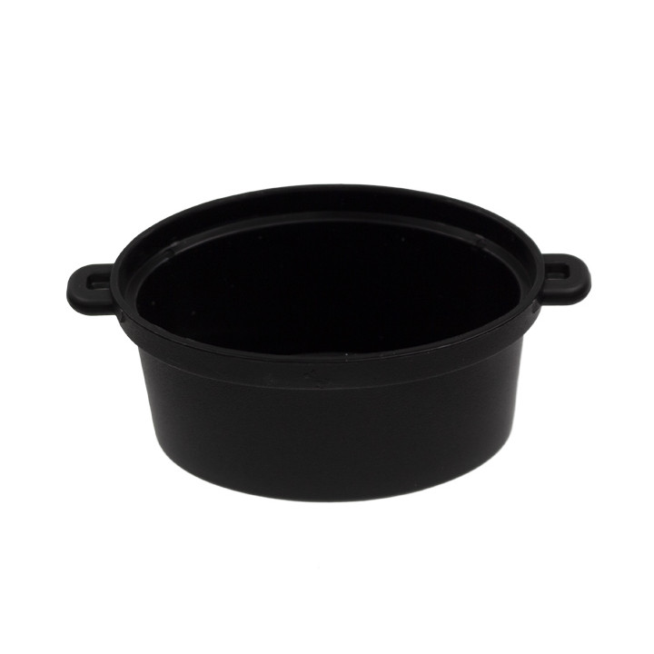 Serving Pot with Lid PP Black 9,1x5,8cm 65ml (6 Units)