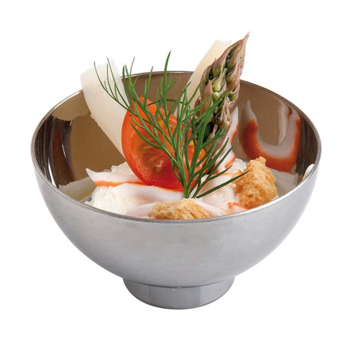 Tasting Plastic Bowl PS Silver 6,7x3,5cm 72ml 
