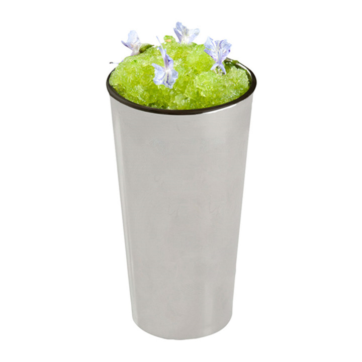 Plastic Tasting Cup Mini Collins Glass PS Silver 3,5x9cm 60ml 