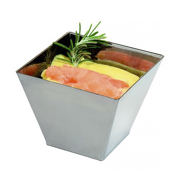 Tasting Plastic Bowl PS Silver Small Size 5x5x4,5cm 