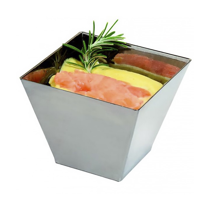 Tasting Plastic Bowl PS Silver Small Size 5x5x4,5cm 