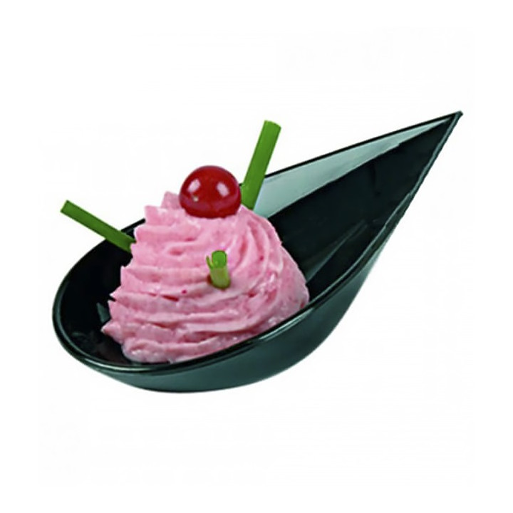 Tasting Spoon PS Tipped Black 5x10cm 