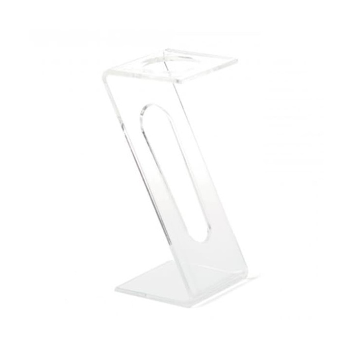Plastic Flute Stand 1 Slot Clear 