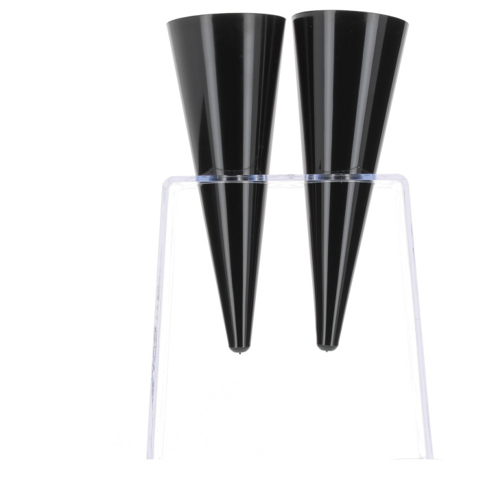 Plastic Flute Stand 2 Slots Clear (2 Units)
