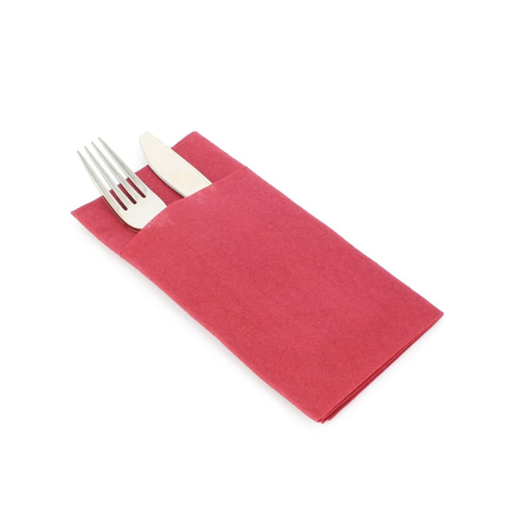 Pocket Fold Airlaid Napkins "Kanguro" Burgundy 40x40cm 