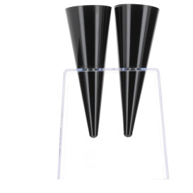 Plastic Flute Stand 2 Slots Clear (2 Units)