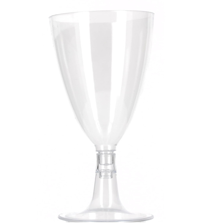 Plastic Glass Water or Wine Removable Stem 140ml 