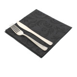 Airlaid Napkins "Damascato" Black 40x40cm 