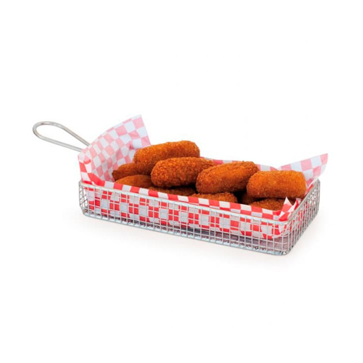 Serving Mini Fryer Container Steel 22x10x6cm (6 Units)