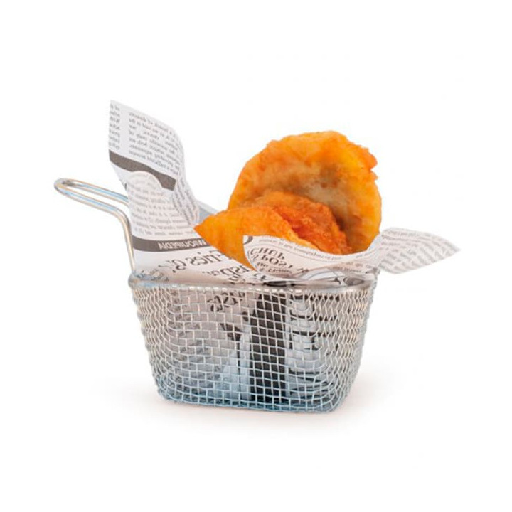 Serving Mini Fryer Container Steel 10x9x6cm (1 Unit) 