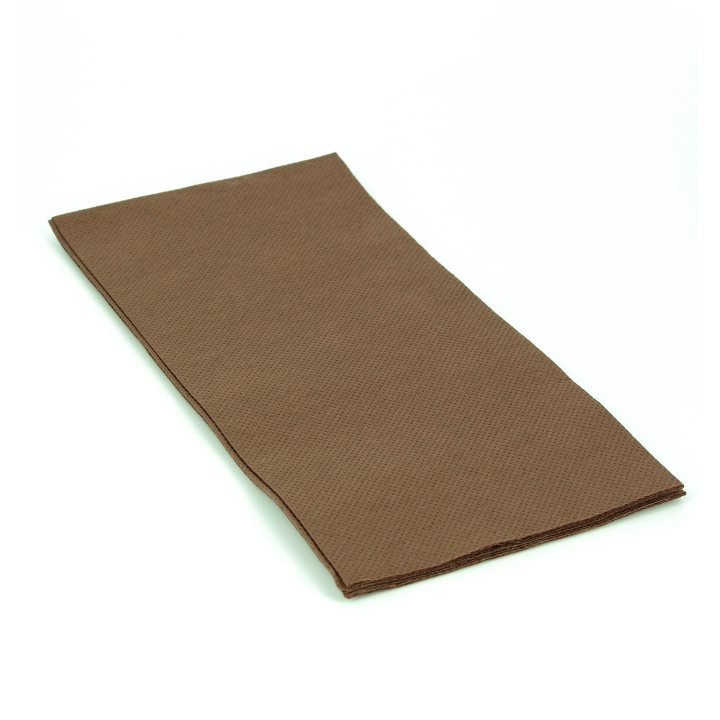 Paper Napkin Double Point Brown 1/8 40x40cm (50 Units) 