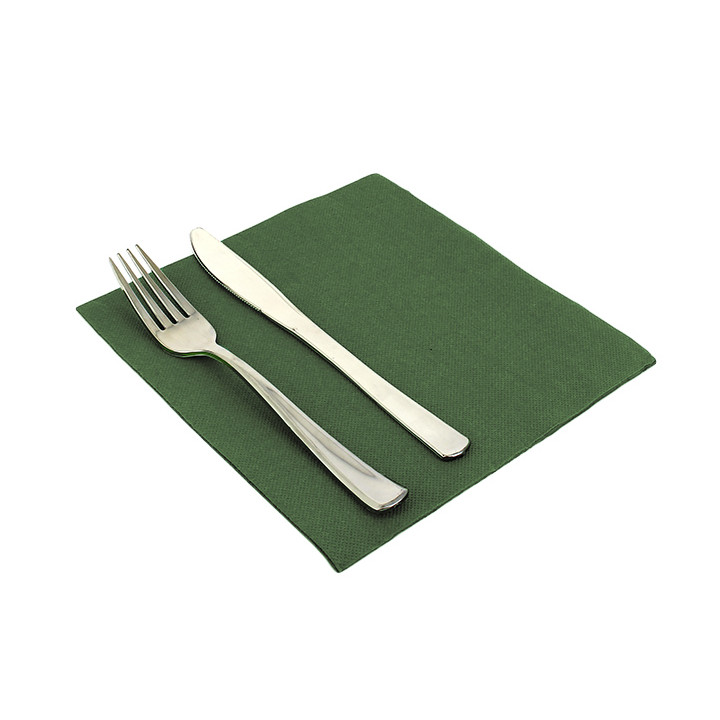 Paper Napkin Double Point Green 40x40cm 