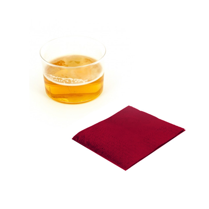 Paper Napkin Burgundy 20x20cm 2C (6.000 Units)