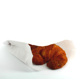 Paper Food Bag White 14+7x24cm (250 Units)  