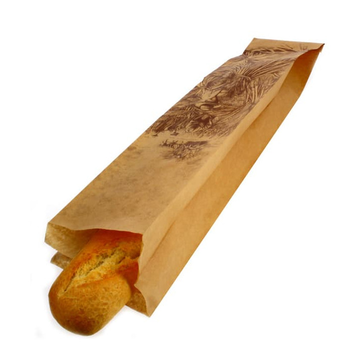 Paper Food Bag "Siega" Kraft 9+5x50cm (100 Units)  