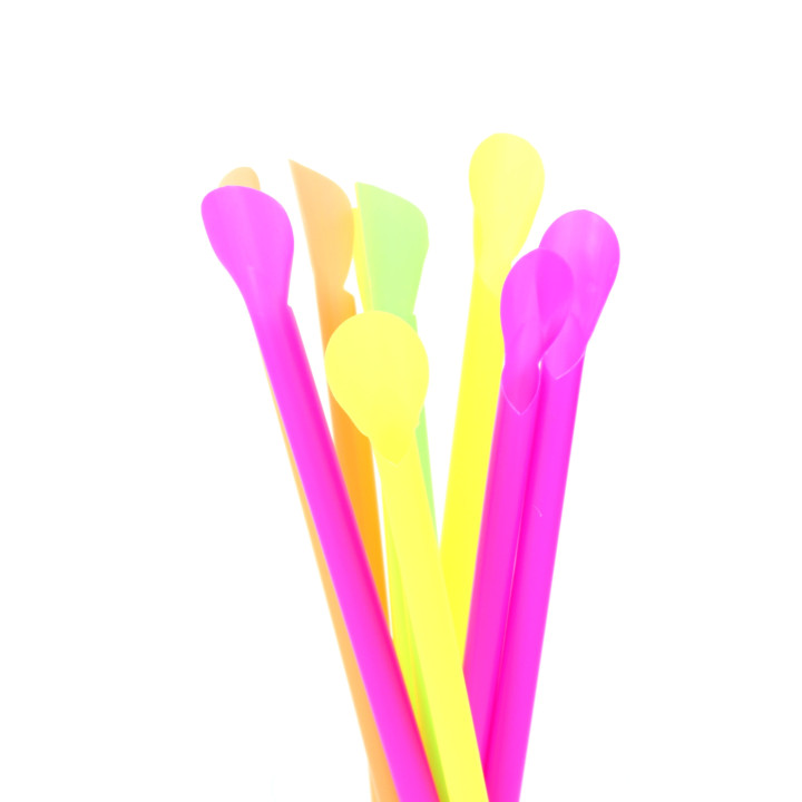 Plastic Straw Straight PS Spoon 4 colors Ø0,6cm 20cm (10000 Units)