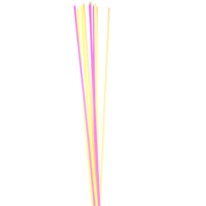 Plastic Straw Straight PS Ø0,8cm 70cm (25 Units)
