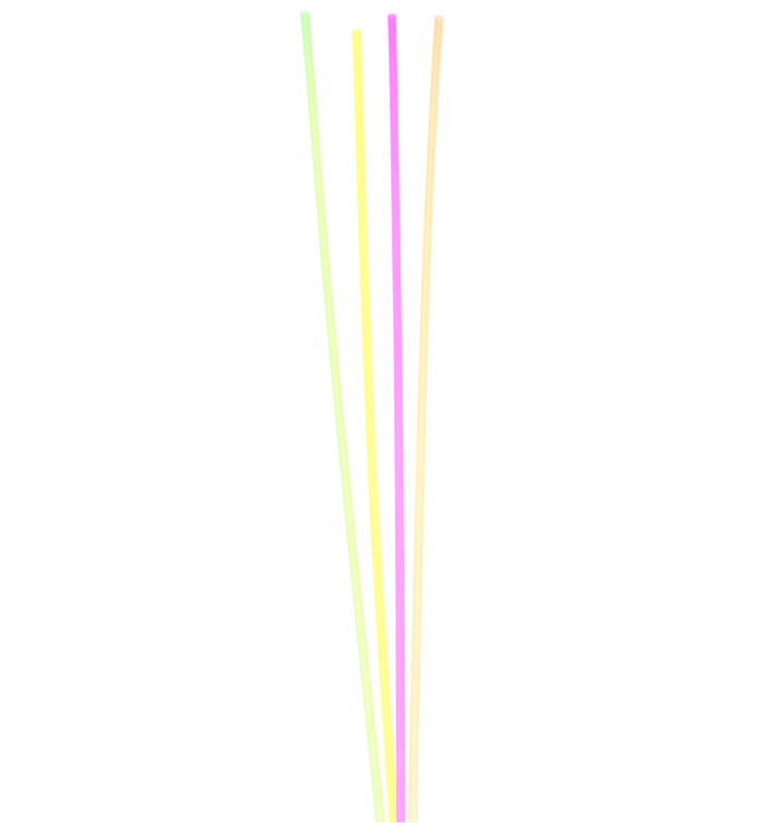 Plastic Straw Straight PS Ø0,8cm 70cm 