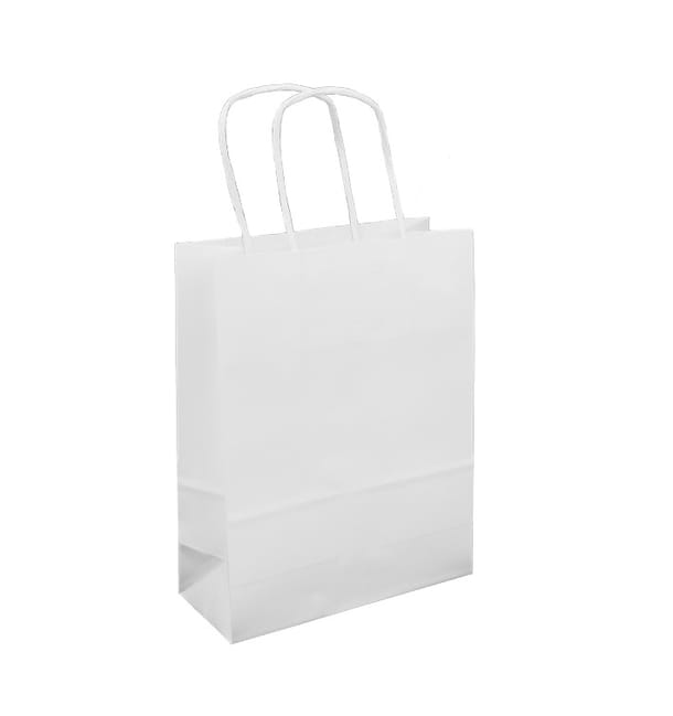 White Paper Bags with Handles
